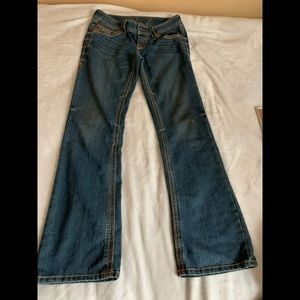 Seven7 Bootcut embroidered jeans.